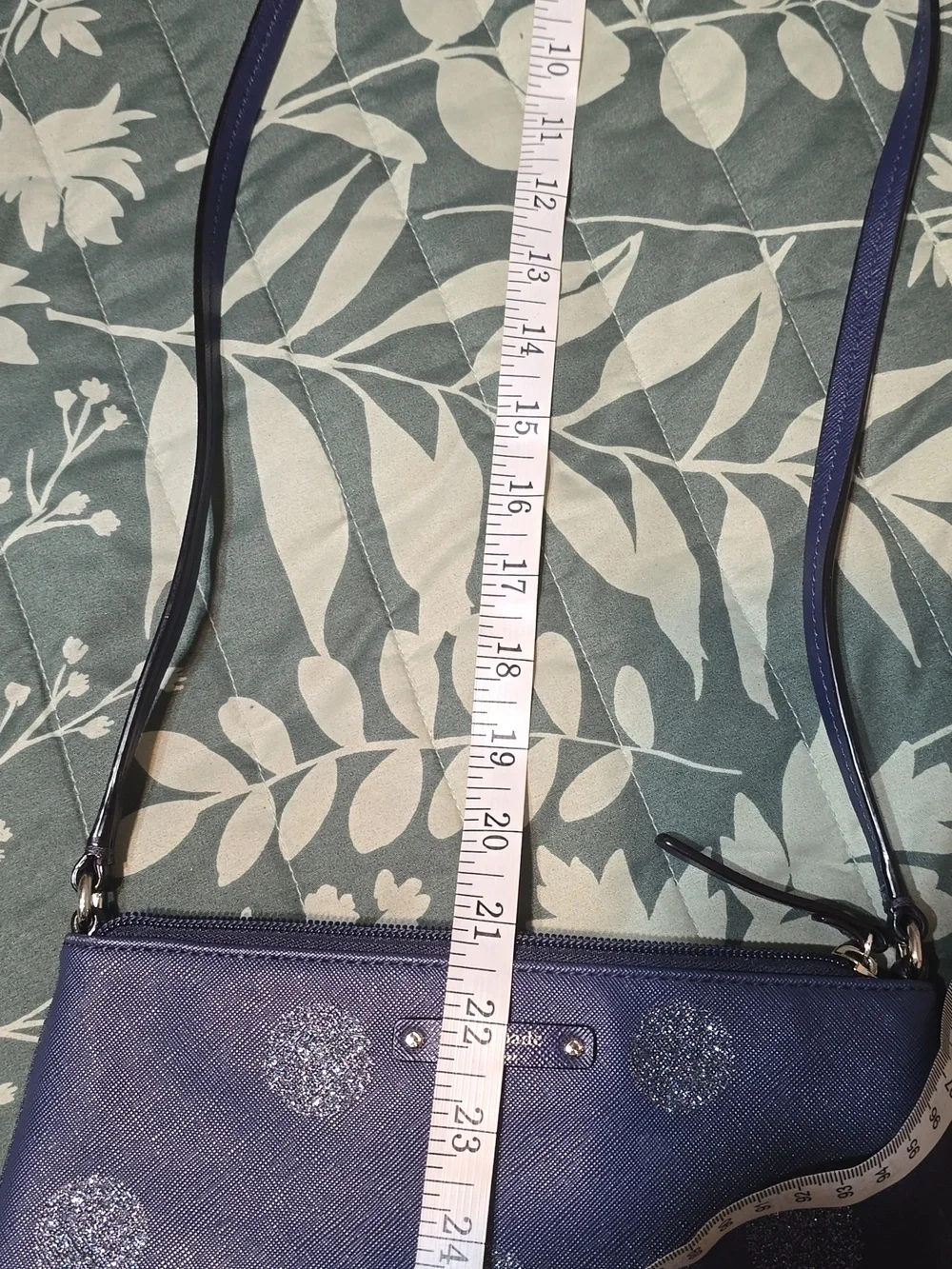 kate spade Navy Glitter Polka Dot Crossbody Bag
